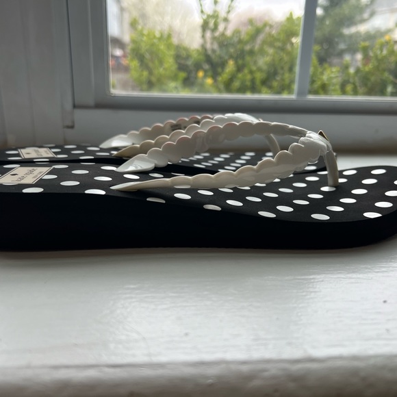 KATE SPADE NEW YORK Megan Polka Dot SANDAL Size 10 Black/White NEW $65 - Picture 7 of 7